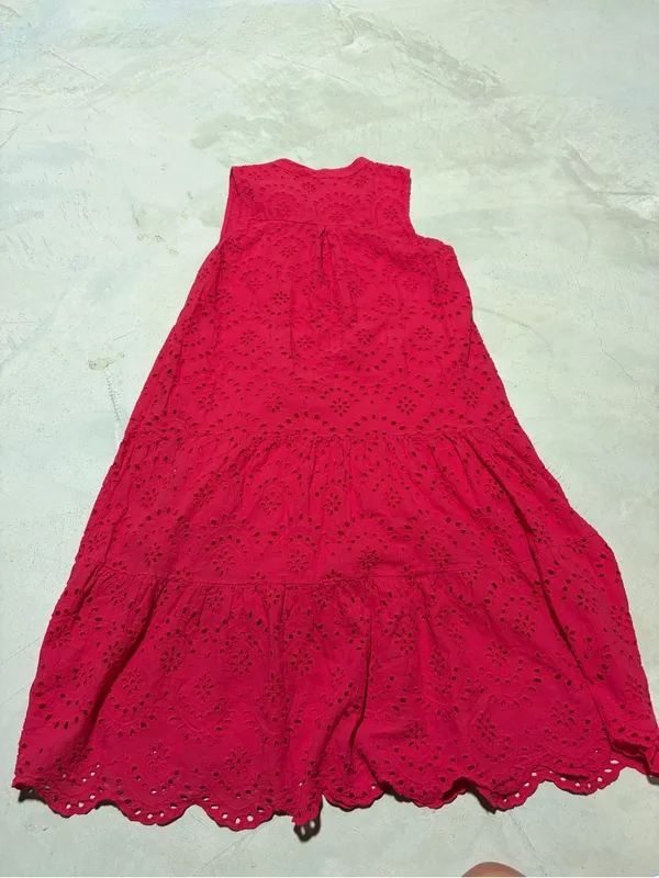 Civico 51 Sleeveless Eyelet cotton Dress medium Italy - Image 9