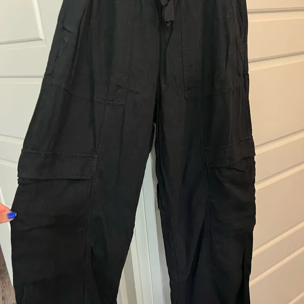 Abercrombie & Fitch Linen-Blend Pull-On Cargo Pant - Image 8