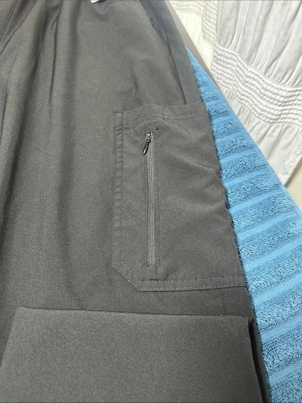 Black Elastic-Waist Scrub Pants Sz M NWT - Image 3