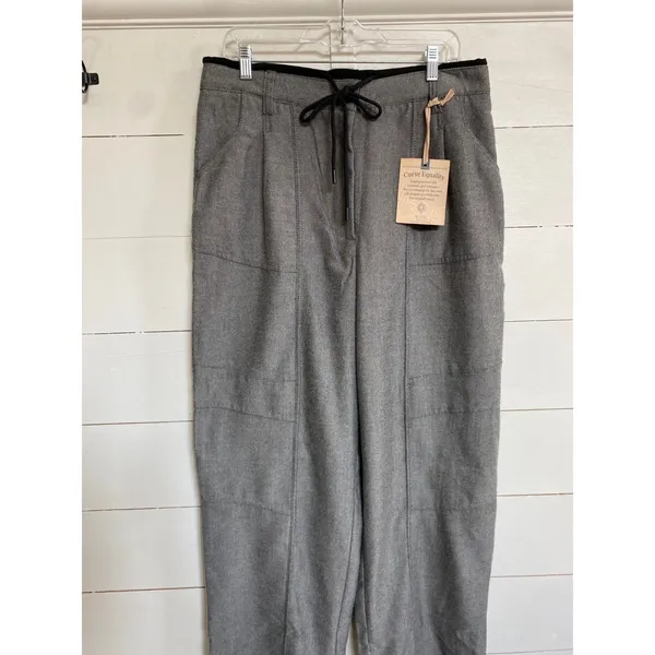 Democracy Clothing Curve Equality Straight Leg Pants‎ Grey Heather Drawstring 12 - Image 12