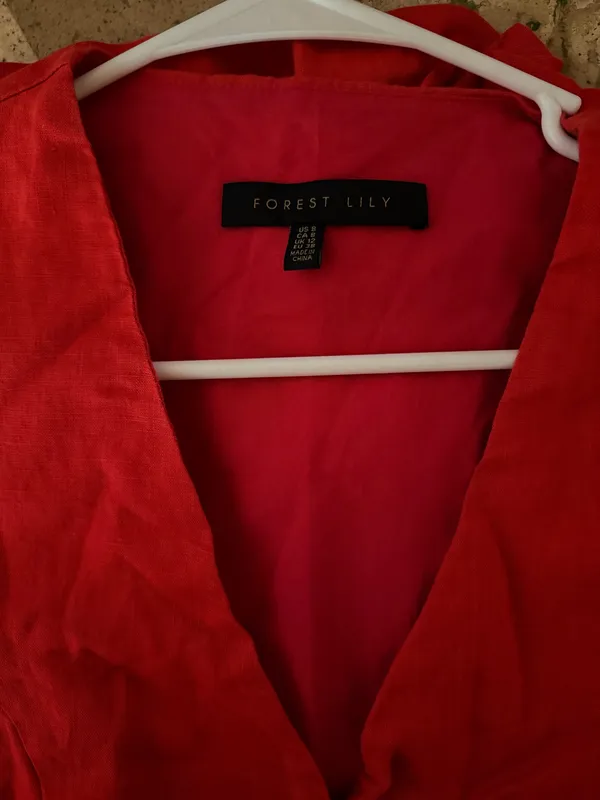 Forest lily womens red button - Image 3