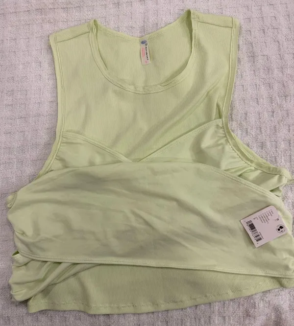 Free People Movement Limeaid Crossover Sports Tank, size Large NWT - Image 2
