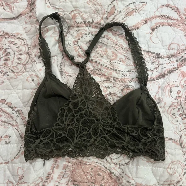 Lace Bralette in forest Green - Image 2