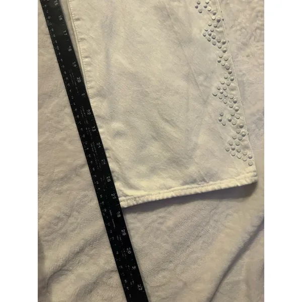 Levi's PremiumJeans Women's White RibCage Straight Jeans Size 31 - Image 12
