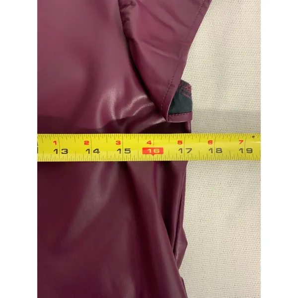 Pinch Deep Wine Faux Leather Dress NWT size‎ medium - Image 9