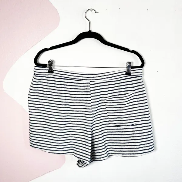 Aerie Shorts Womens XL Striped‎ Terry Cloth Pockets Vacation Beach Lounge - Image 2