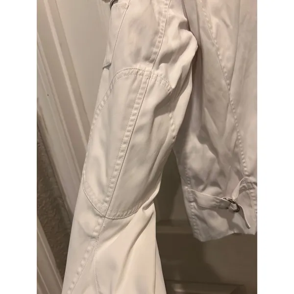 Lauren Ralph Lauren Womens‎ White Utility Safari Field Jacket Snap Front Size L - Image 8