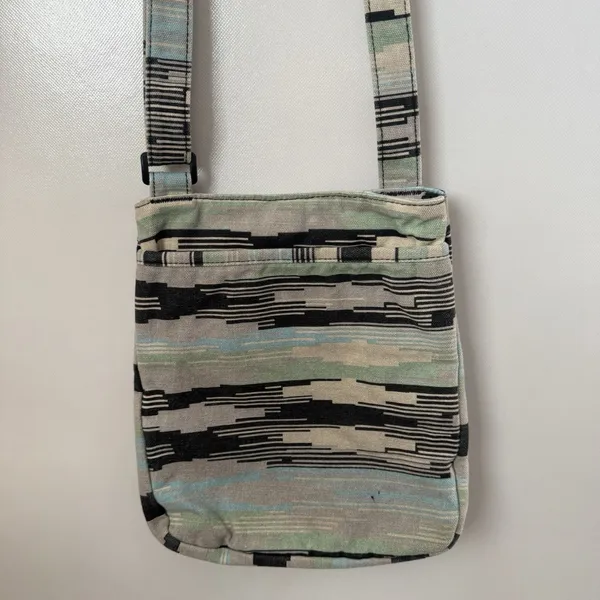 KAVU Bag Keeper Semi Padded Sling Canvas Crossbody Maytide Ikat - Image 2
