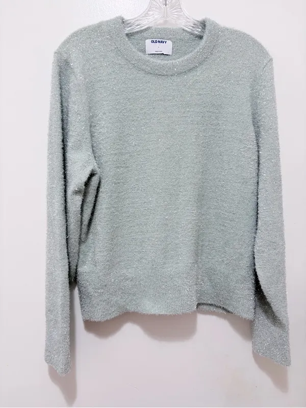Old Navy Eyelash Shine Sweater Briny Water‎ Large NWT - Image 5