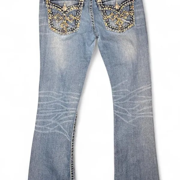 Miss Me Signature Boot Cut Jeans Women’s 30 Medium Wash Low Rise 28” Inseam - Image 6