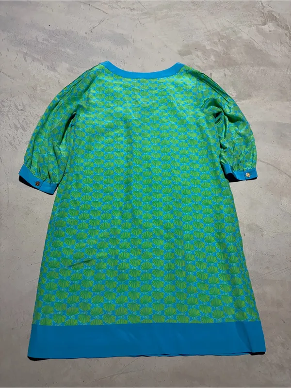 Lilly Pulitzer silk Turquoise lime seashell clam Dress 14 - Image 9