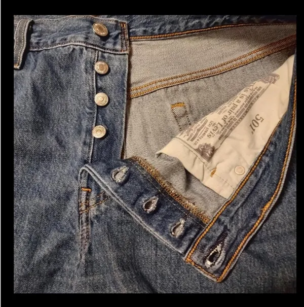 Levi’s 501 High Rise Med Wash 31 Festival Boho Grunge Punk Y2K Cowgirl Country - Image 4