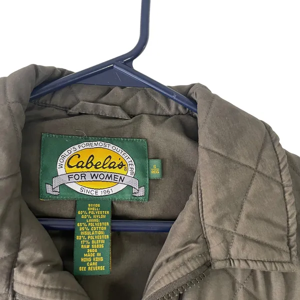 Cabela's Women's Size‎ Small Green Quilted Outdoor Hunting Vest - Image 4