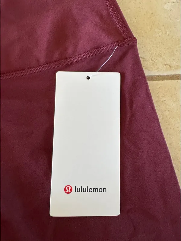 Lululemon Align High Rise 28” Red Merlot Size 16 NWT - Image 5