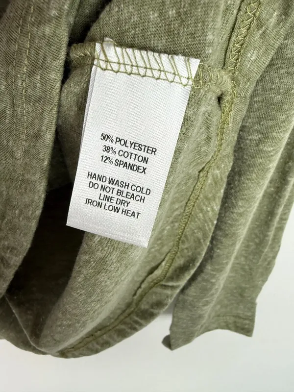 NWT Lulus Heathered Olive Green Long Sleeve T-Shirt Tee Basic Size Small S NEW - Image 5
