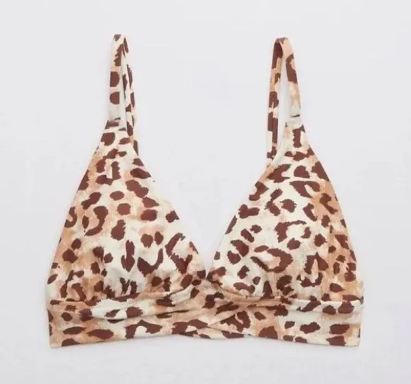 American Eagle Small AERIE Cheetah Bikini Top. NEW WITH TAG - Image 2