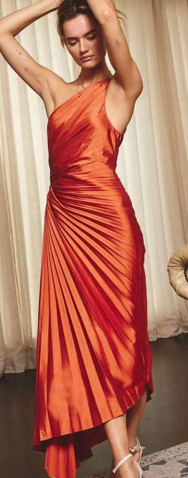 Boutique Rust Midi Dress - Image 2