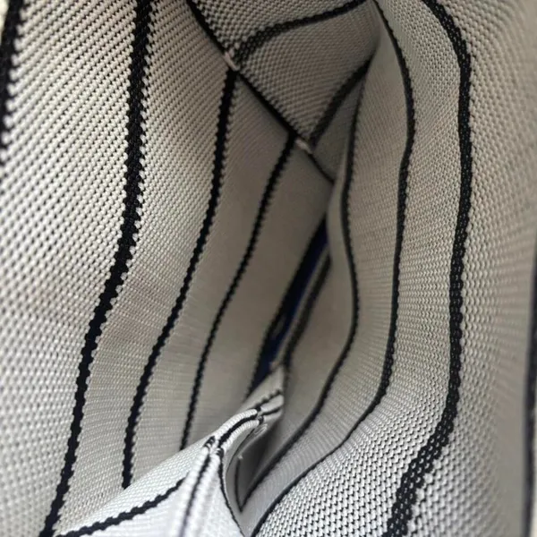 Black white striped tote - Image 6