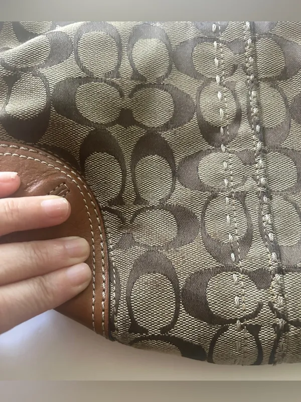 Vtg Coach Hamptons Shoulder Bag - Image 4