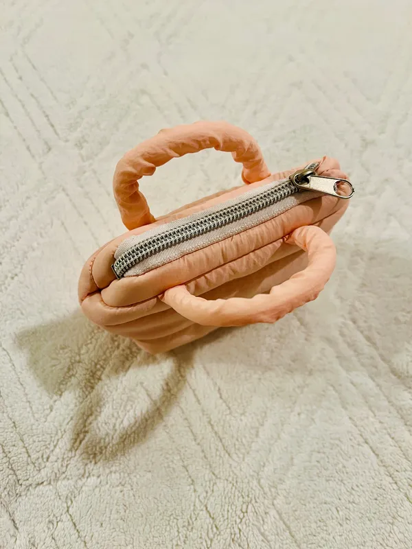 light pink puffy mini purse - Image 2