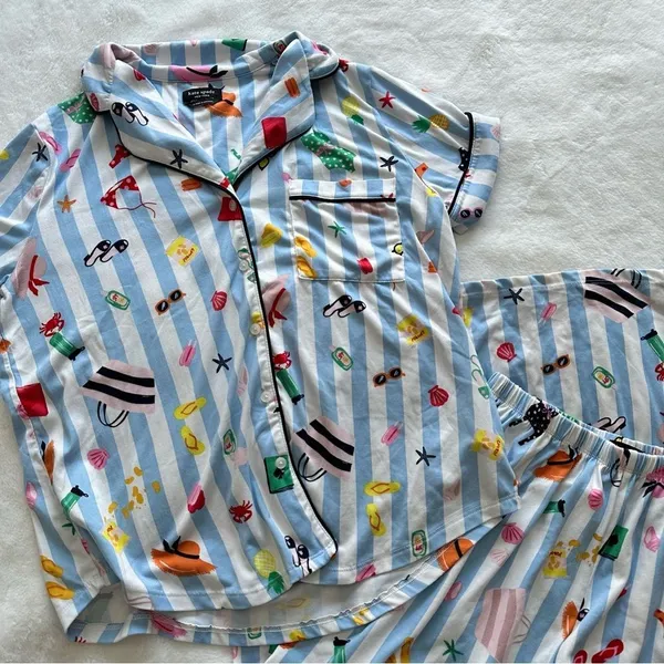 Kate Spade Crop PJ Set Women’s Size Small - Image 2