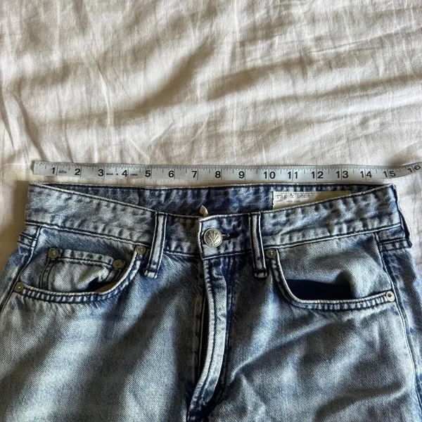 Rag & Bone Logan Mid Rise Wide Leg Featherlight Denim Jeans Venice Wash Size 26 - Image 6