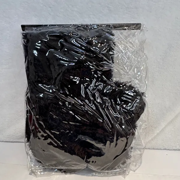 Black Shaggy Faux Fur Boot Covers Rave Festival Monster Leg Warmers Tinsel m/l‎ - Image 9