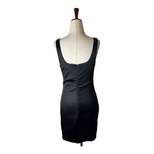 Babaton Aritzia Dress Women 4 Black Satin‎ Lala Dress Sheath Party Cocktail LBD - Image 3