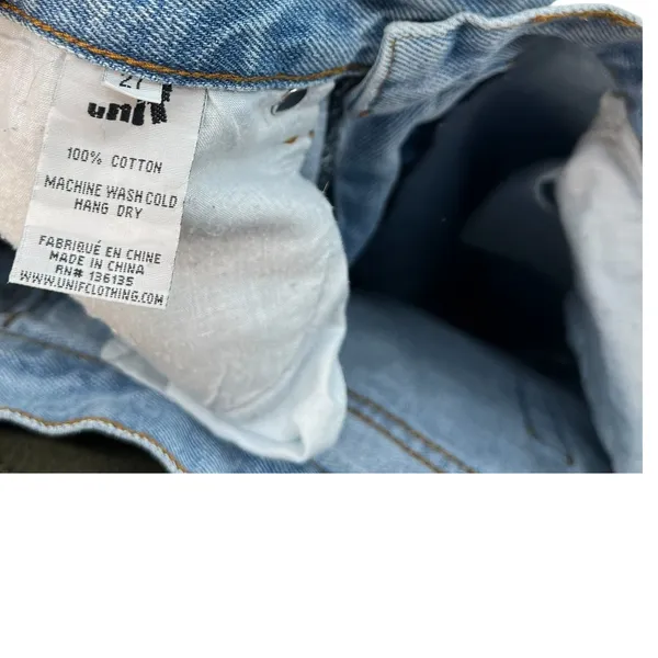 Unif High Rise‎ Tapered Mom Jeans Light Wash Denim Blue Women’s Size 27 - Image 16