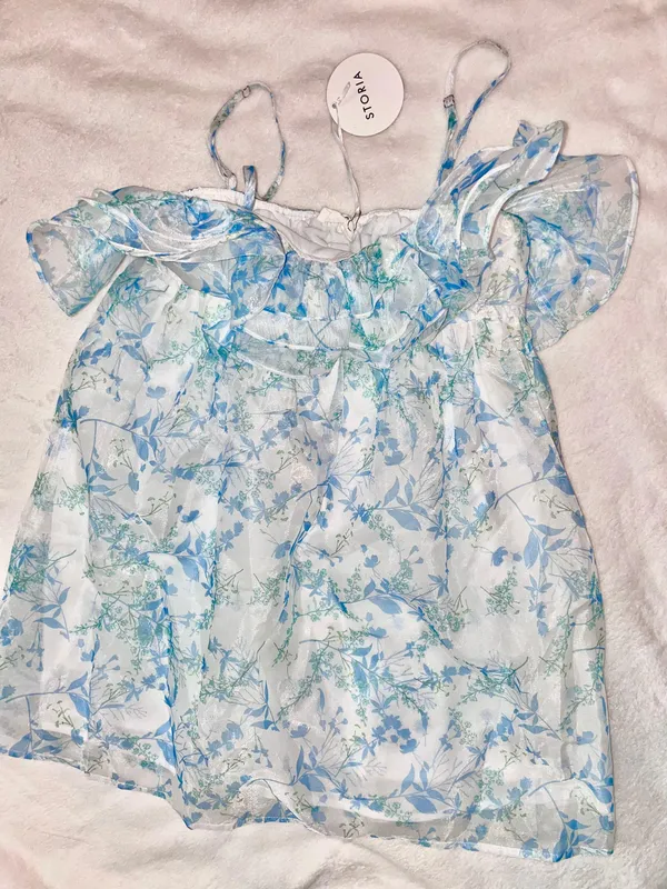 Storia Ruffle Babydoll Mini Dress size Small - Image 5