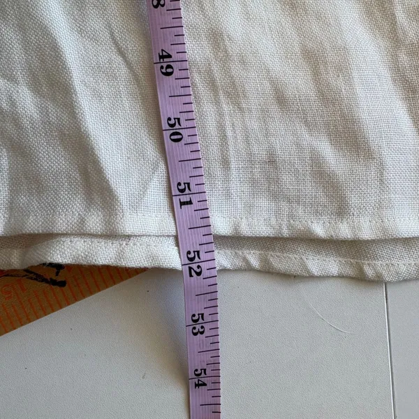 Weekend Max Mara Dress Women 4 White Linen Sleeveless Midi Side Zip Pockets - Image 8