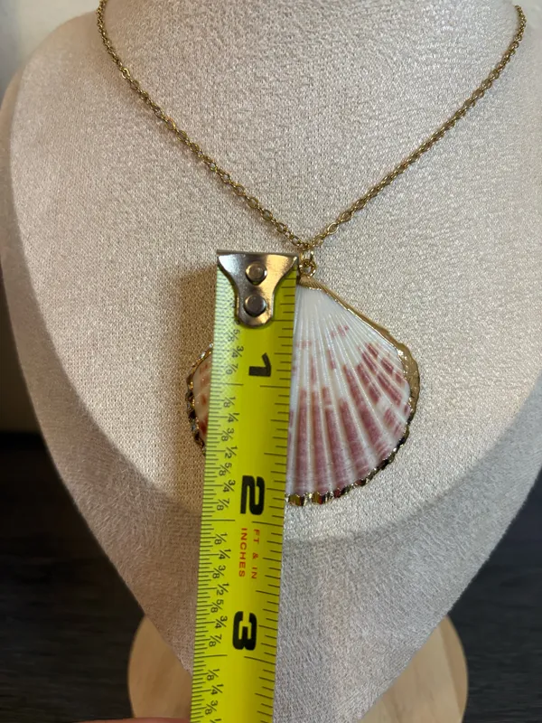 Handmade Gold Seashell Necklace - Image 7