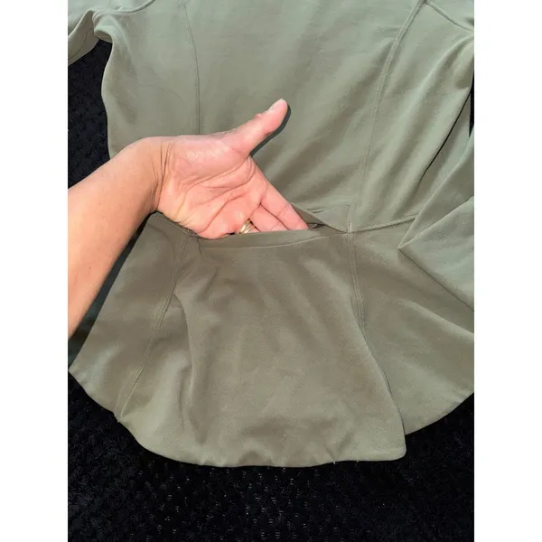 Lululemon Women's Define Olive Green Full Zip Jacket‎ Nulu Size 6 - Image 6