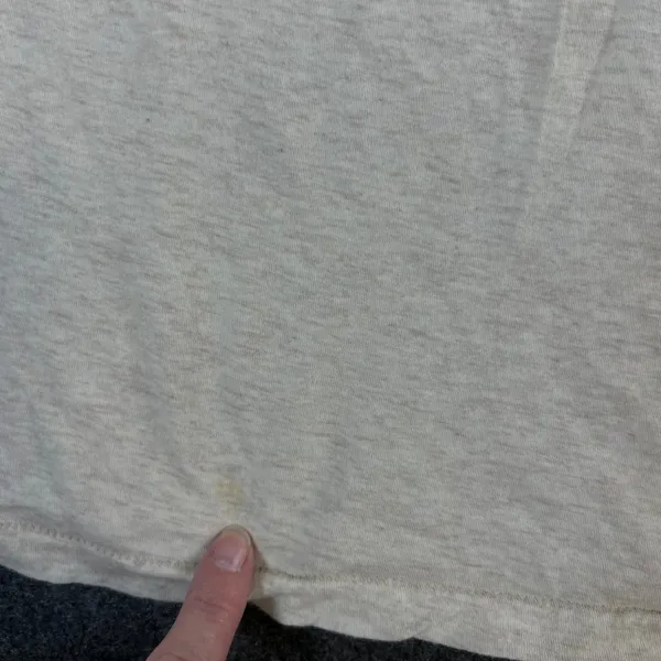 Hollister Womens Single All The Way Graphic Tee Oatmeal Heather Large Y2K VTG - Image 3
