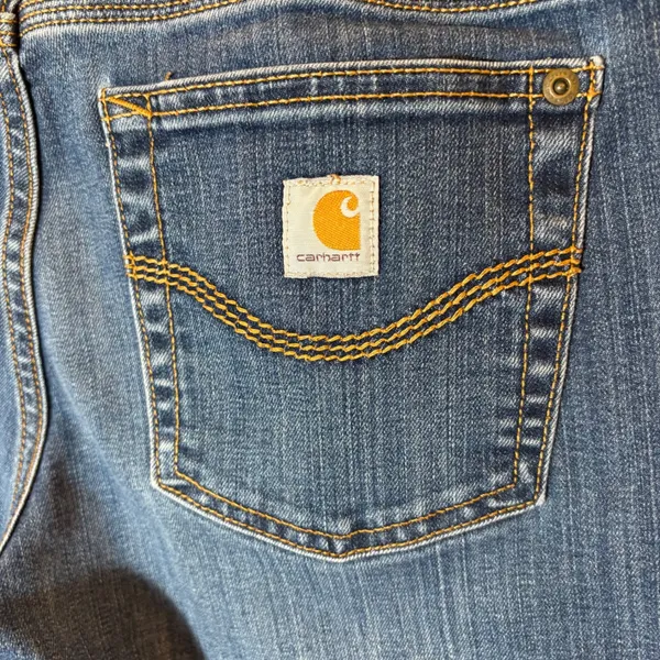 Carhartt Relaxed Fit Blue Denim Bootcut Jeans Size‎ 4 Short - Image 6