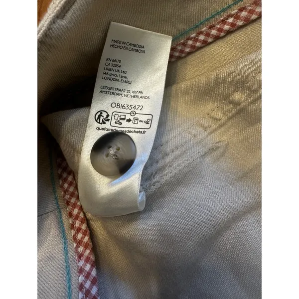 Maeve The Colette Shorts Linen Blend Utility Shorts Women's Size 31 Ivory Cream - Image 5