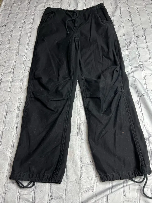 TNA Black Drawstring Elastic Hem Pants size small joggers - Image 6
