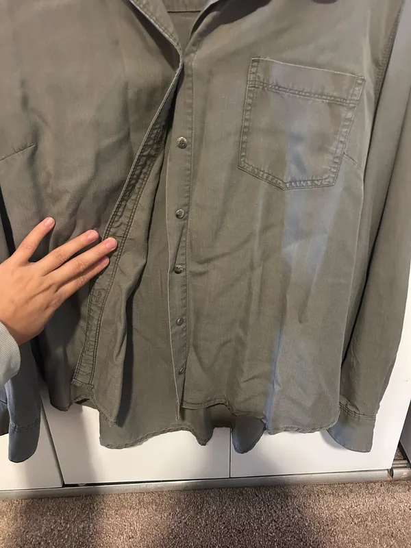 Style & Co Gray Button-Up Shirt - Image 3