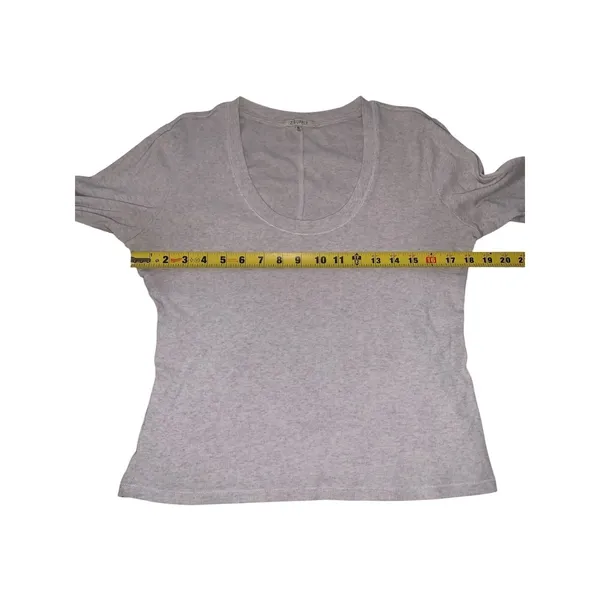 Z‎ Supply Ribbed Scoop Neck Top Womens XL Heather Grey Long Sleeve Minimalist - Image 4