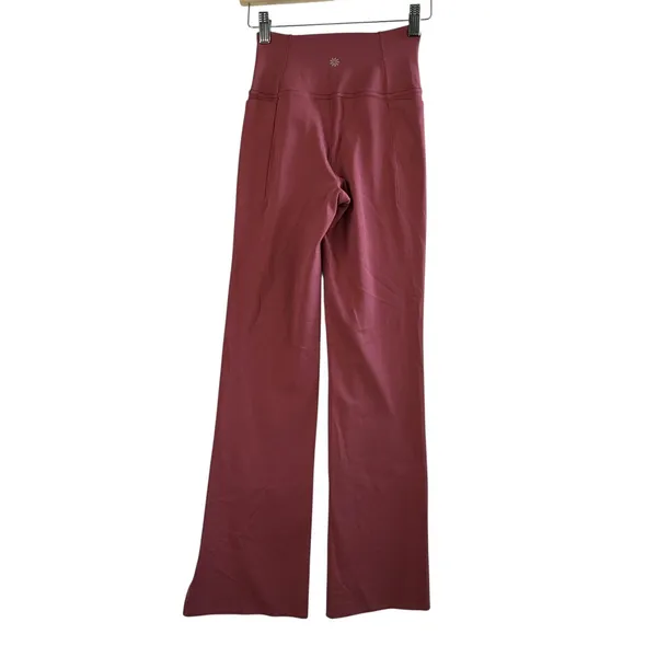 Athleta Transcend Stash Crop Straight Leg Pants XS‎ Womens Berry Rose Mauve Pink - Image 2