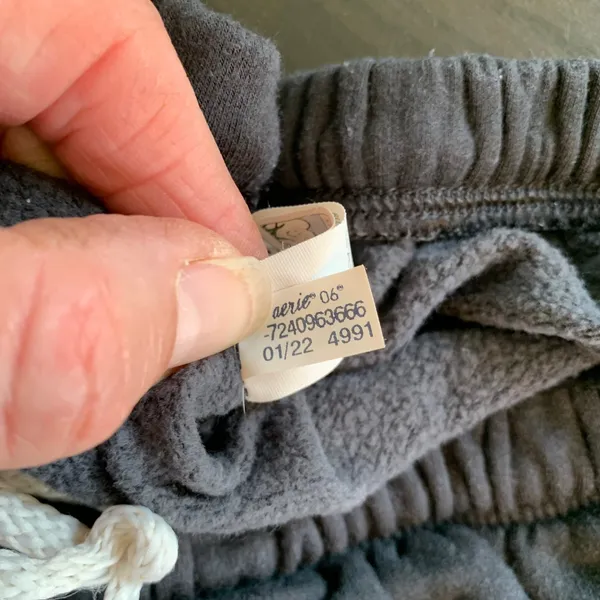 OFFLINE by Aerie Black High Waisted Jogger‎ Sweatpants XS Relaxed Fleece Lined - Image 6