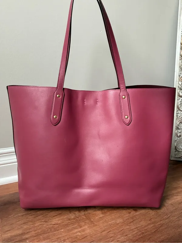 Coach Central Leather Tote 39, Peony Pink / Gold - Image 14