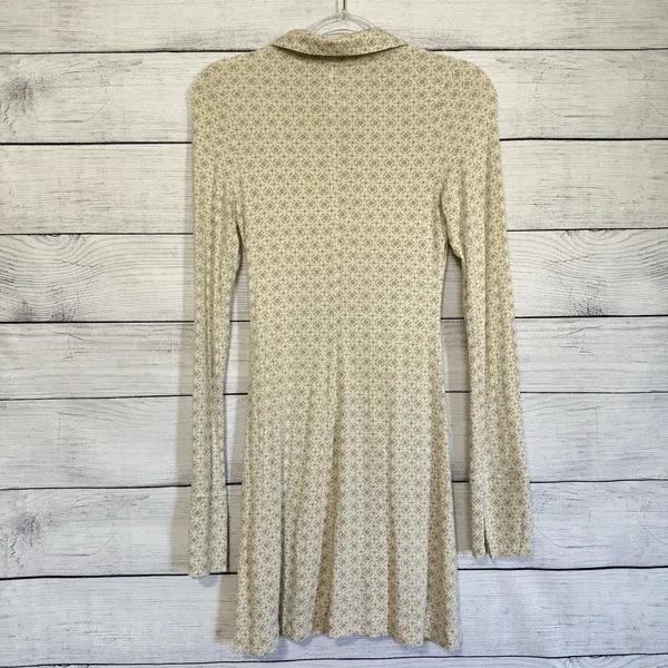 Free People Shayla Mini‎ Dress Long Sleeve Small Geometric Coquette Western Boho - Image 5