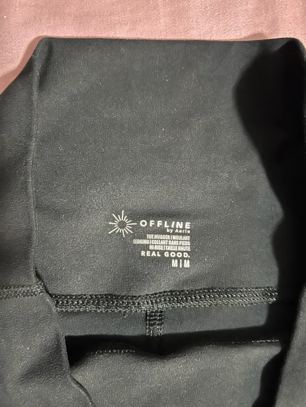 Offline by aerie Black The Hugger Hi-Rise Leggings Size M - Image 2