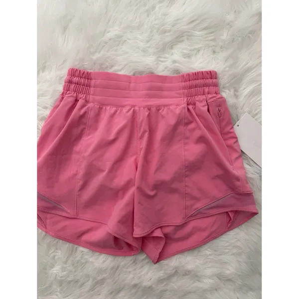 Lululemon Hotty Hot High Rise Lined Shorts 4" Candy Cloud Size 4 - Image 4
