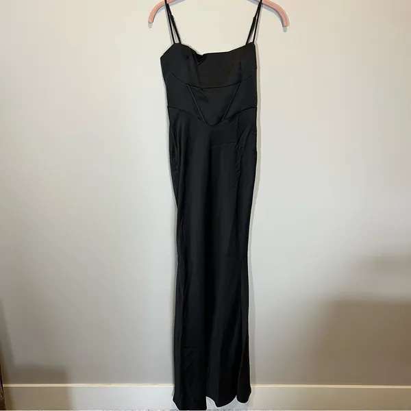 Meshki Desirie Satin Corset Maxi Dress Black XS‎ NWT - Image 2