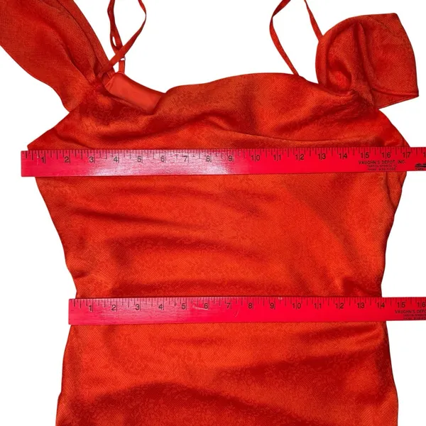 I.N. San Francisco Y2K Off Shoulder Bias Cut Slip‎ Dress M Cowl Neck Midi Fairy - Image 8
