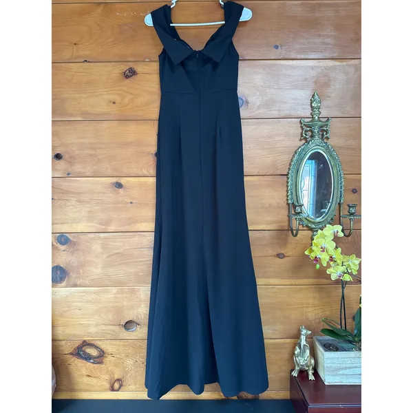 NWOT Lulus Song of Love Black Off-the-Shoulder Maxi Dress Bridesmaid Wedding M - Image 5
