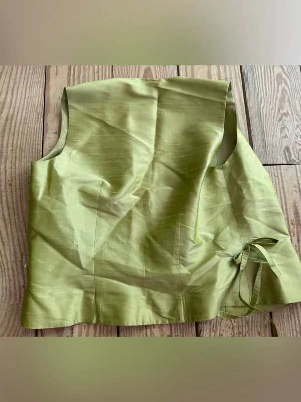 Vintage Ann Taylor Silk Wrap Vest Size 2P - Image 3