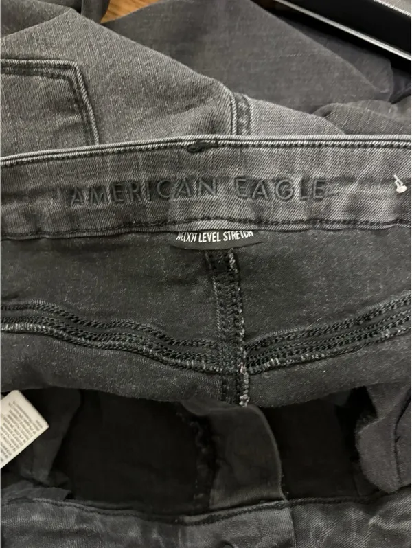 American Eagle Size 18 Regular Black Denim Jeans - Image 4